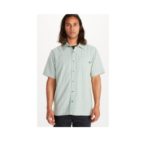 NWT Marmot Men's Eldridge Short-Sleeve Shirt - Crushed Mint - Small - Picture 2 of 10